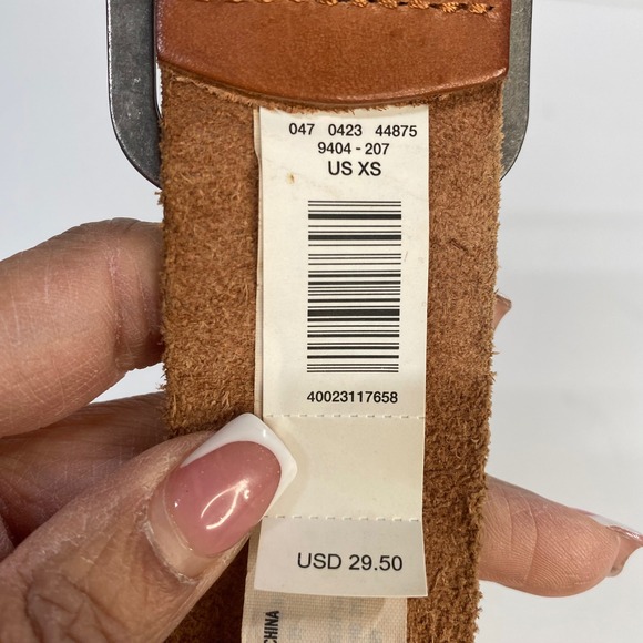 American Eagle Outfitters Leather Belt Hole Brown XS Y2k Western Boho Indie - Picture 6 of 9